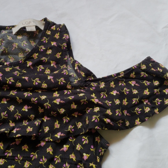 Loft Cold Shoulder Floral Blouse - Picture 2 of 5